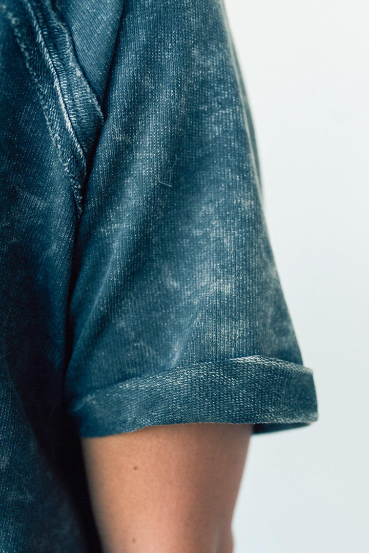 French Terry Acid Wash Top