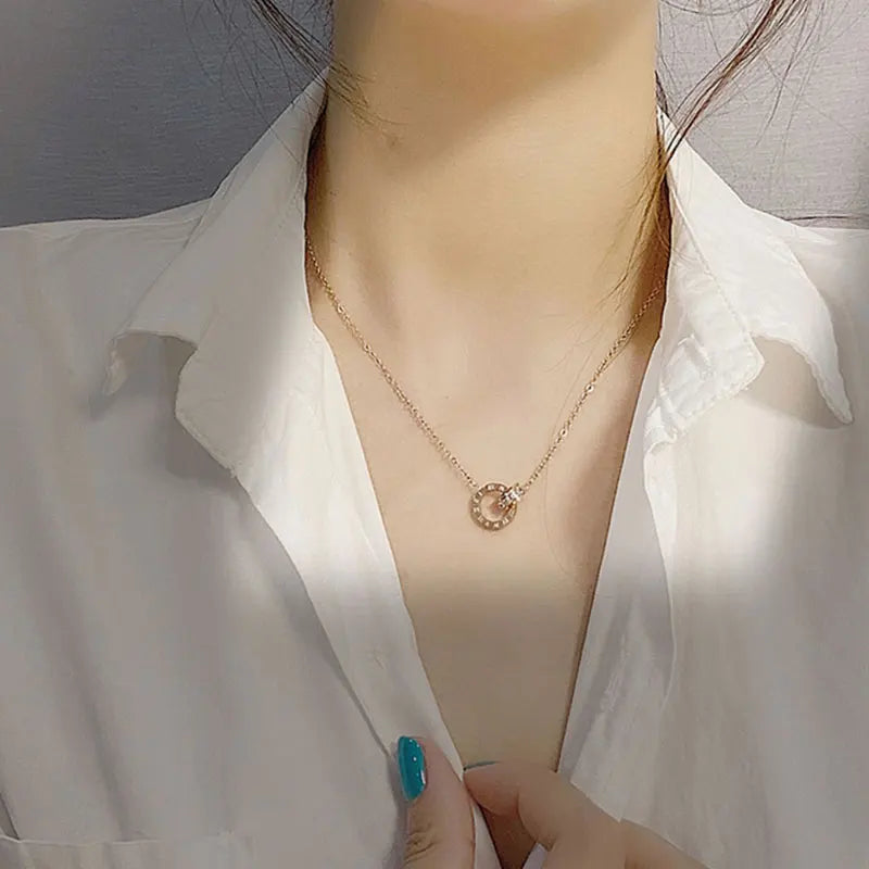 CYNTHIA™ – Roman Numeral Charm Necklace