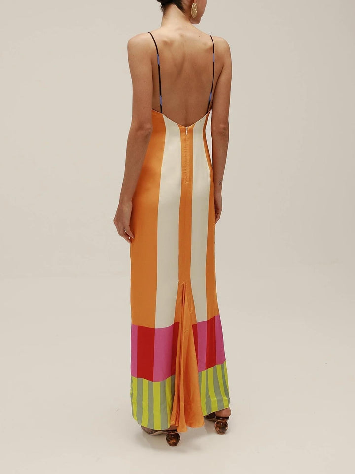 Paloma™ | Elegant Multicolor Maxi Dress