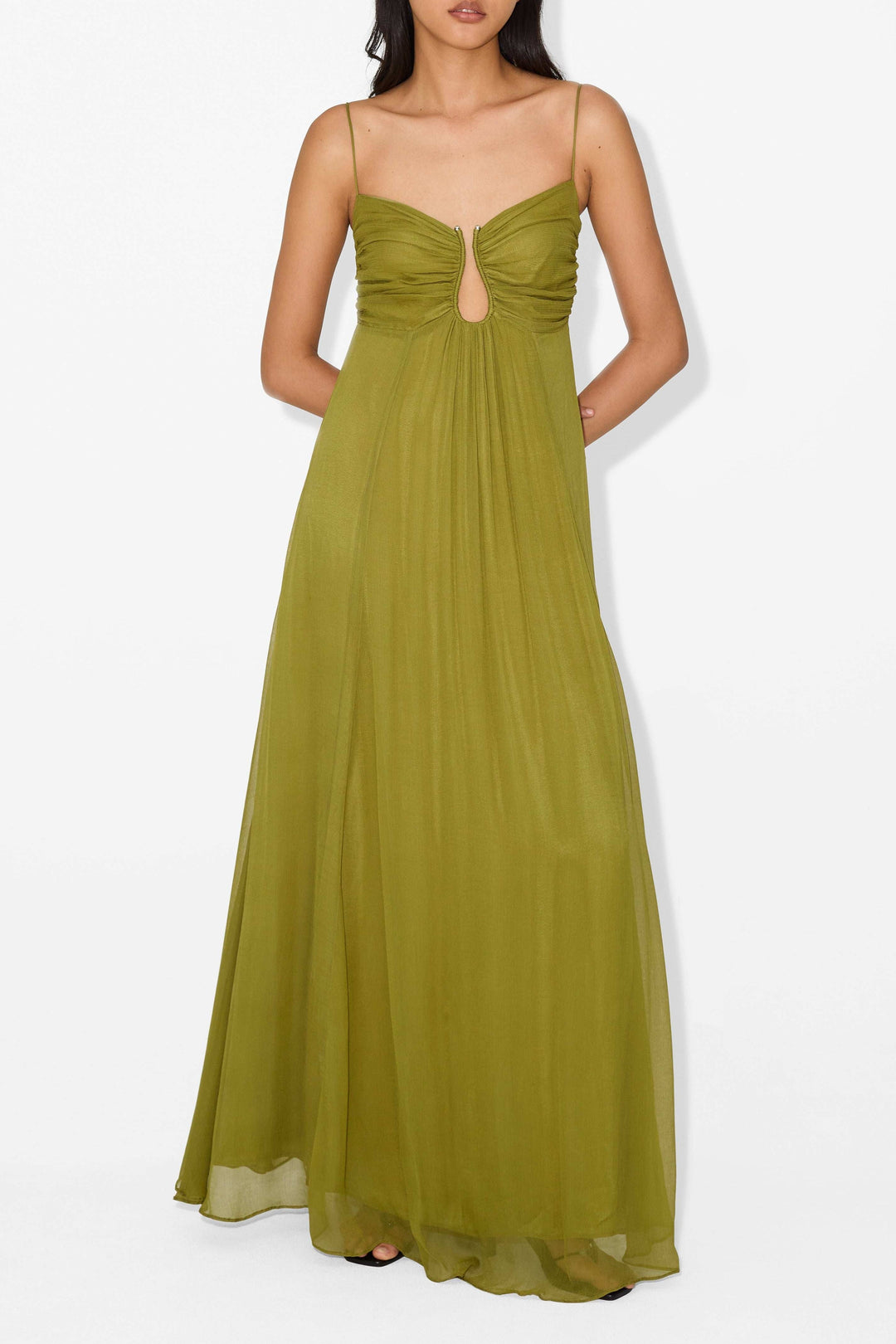 Alira™ | Classic High-Neck Maxi Dress