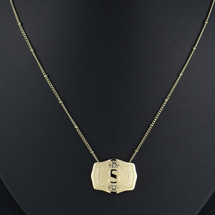 CINDY™ - Sleek Initial Letter Pendant Necklace