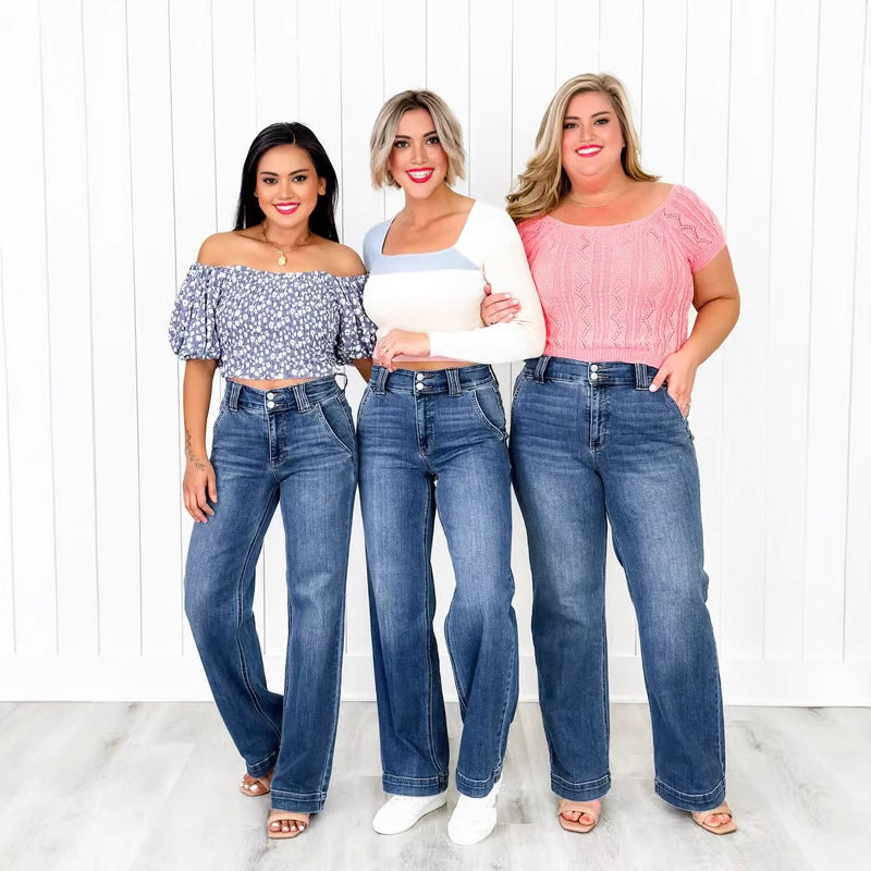 TALLIS™ – Comfy Double Down Wide Leg Jeans