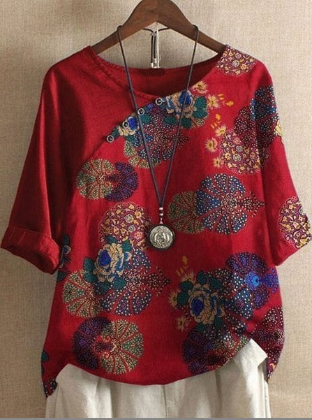 Eloise | Retro Blossom Floral Shirt