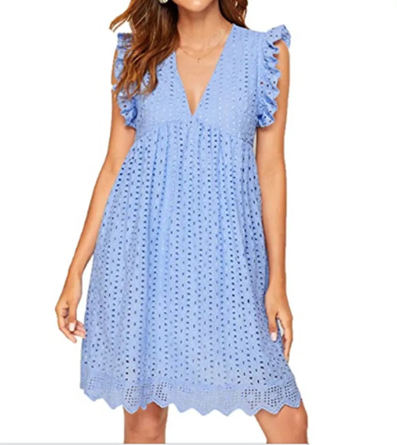 HEDY™ - ELEGANT V-NECK DRESS