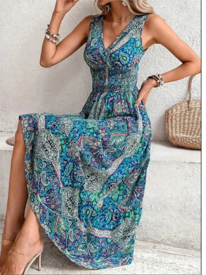 Solana Boho Dress with Tummy Coverage
