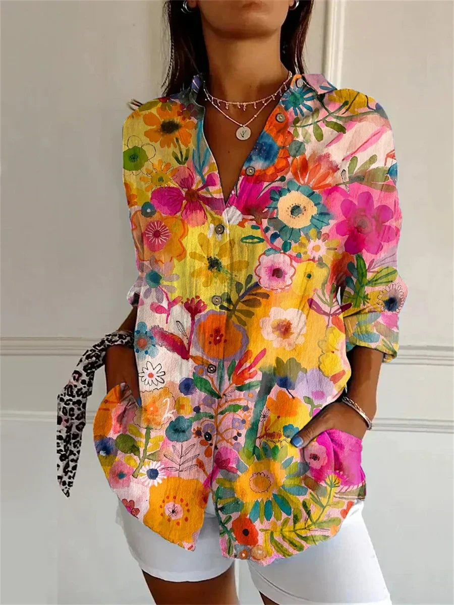 Daisy - Comfy Floral Casual Blouse
