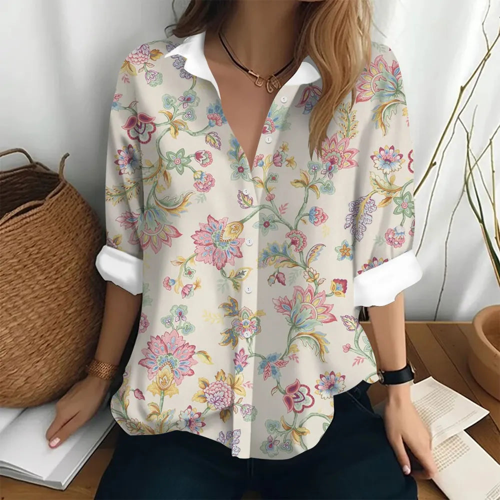 Fleur - Relaxed Floral Print Blouse