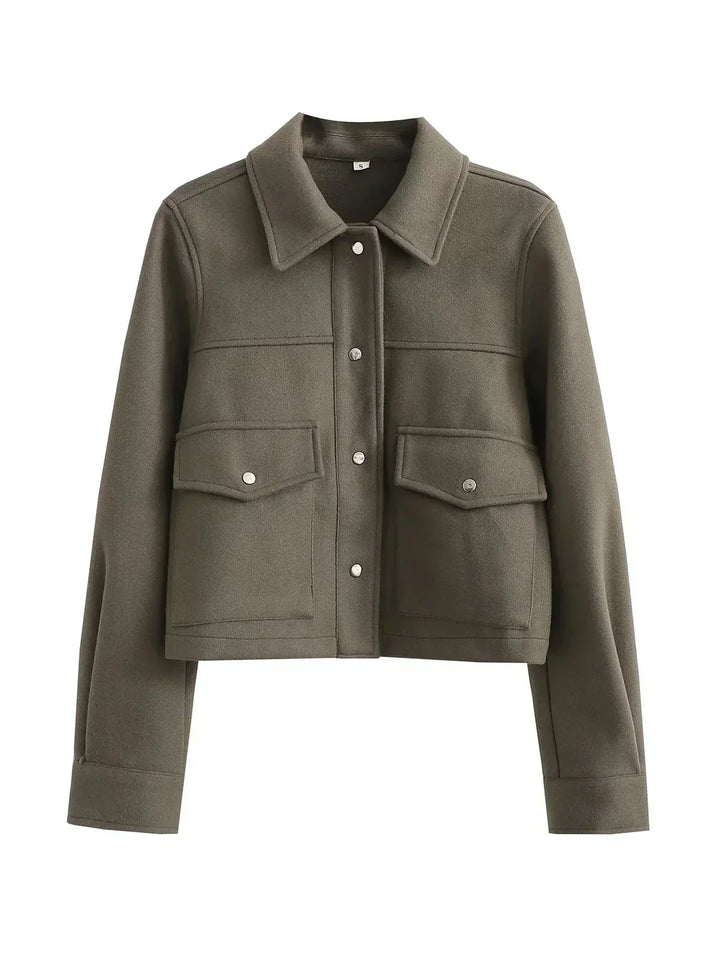 FIONA | Short Jacket with Front Pockets Style