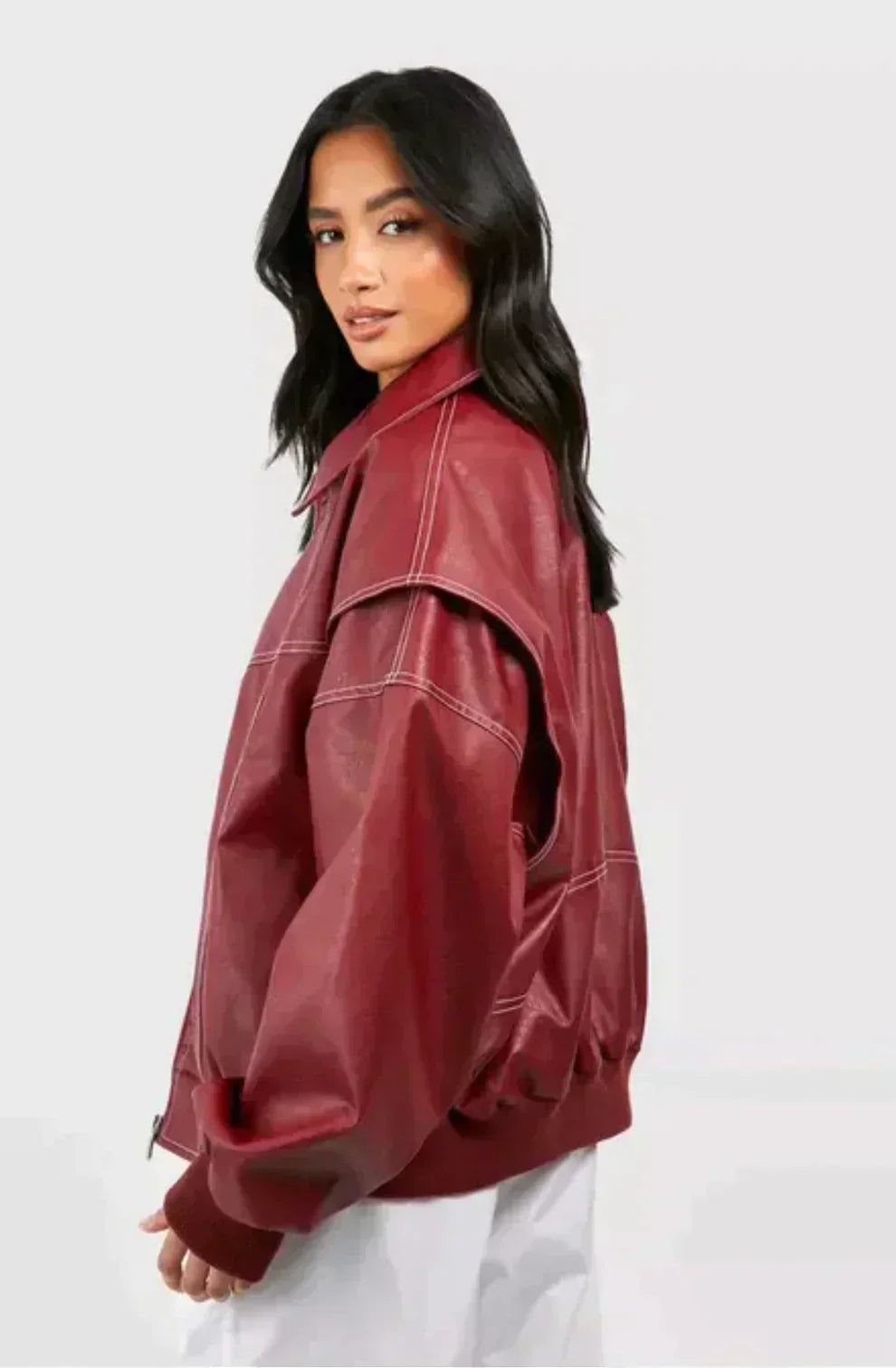 Naenia™ | Leather Bomber Jacket