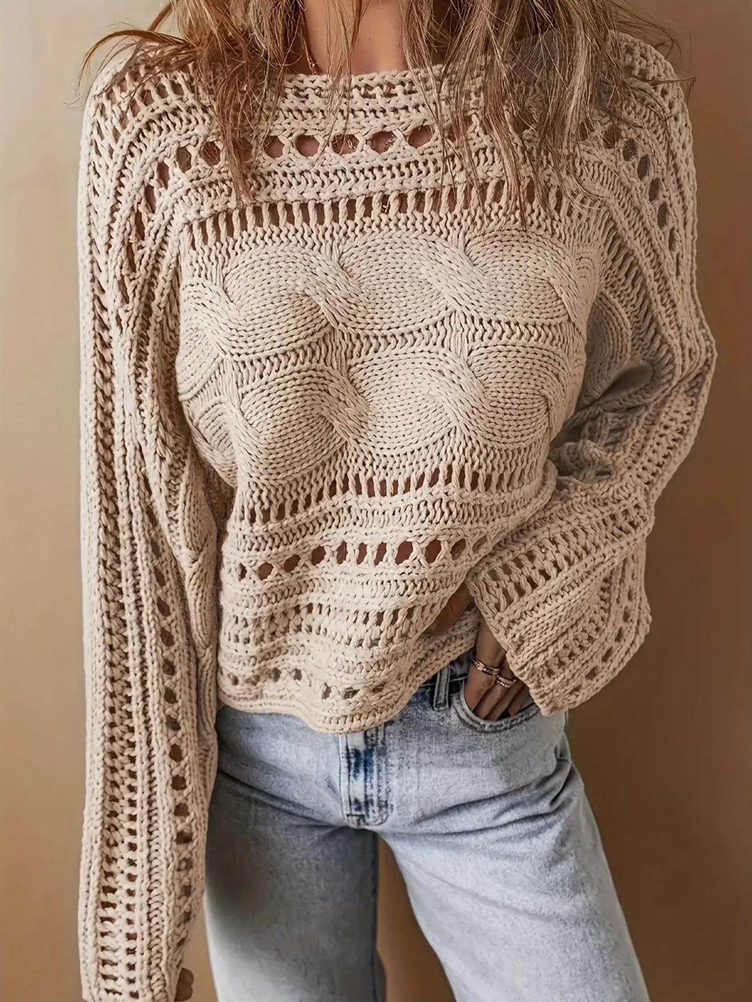 Lucinda™ Crochet Knit Sweater