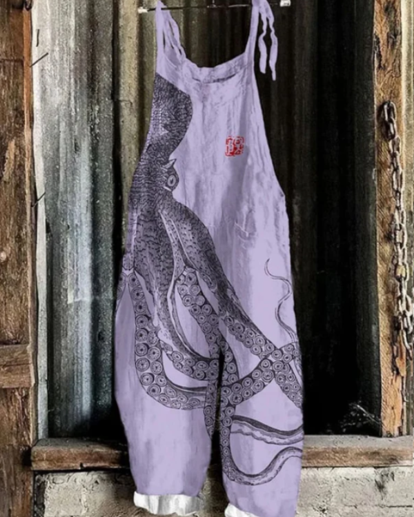 Larkin - Artistic Octopus Print Jumpsuit