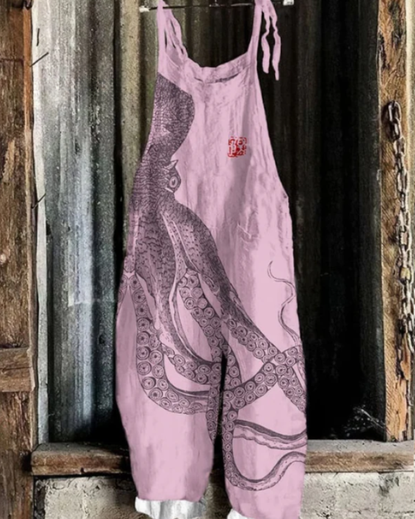Larkin - Artistic Octopus Print Jumpsuit