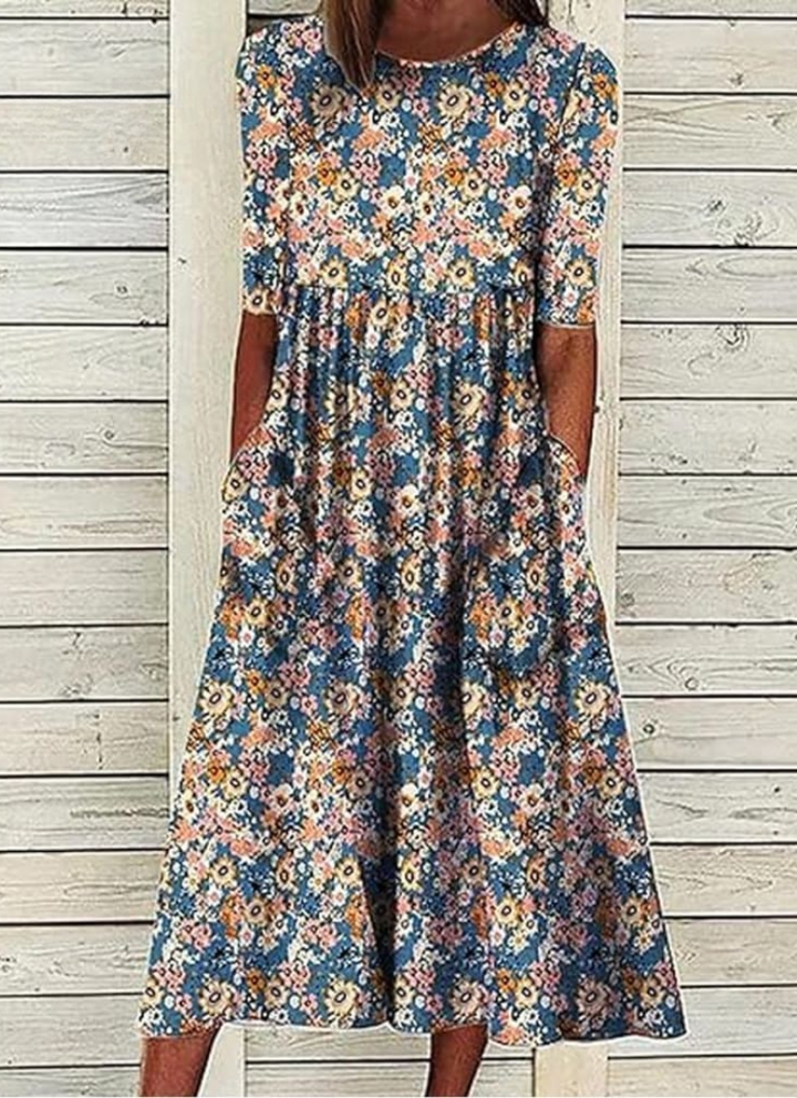 Aria | Floral Breeze Loose Dress