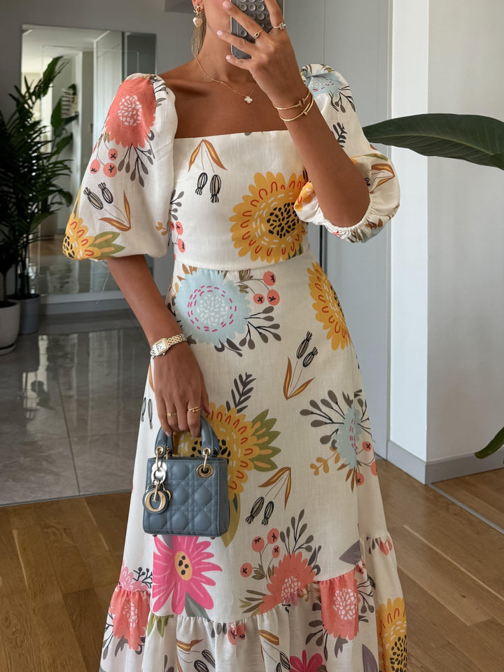 SAVINÉ™ | Elegant Square Neck Dress
