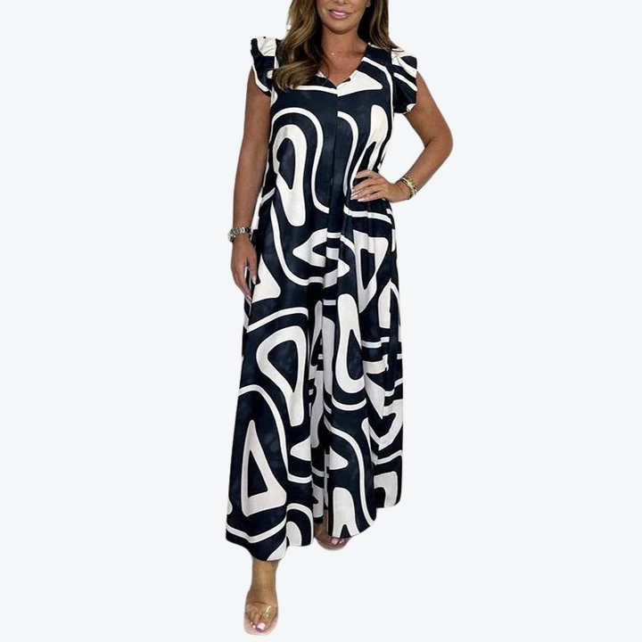 PALOMA | ELEGANT RUFFLE SLEEVE SUMMER JUMPSUIT