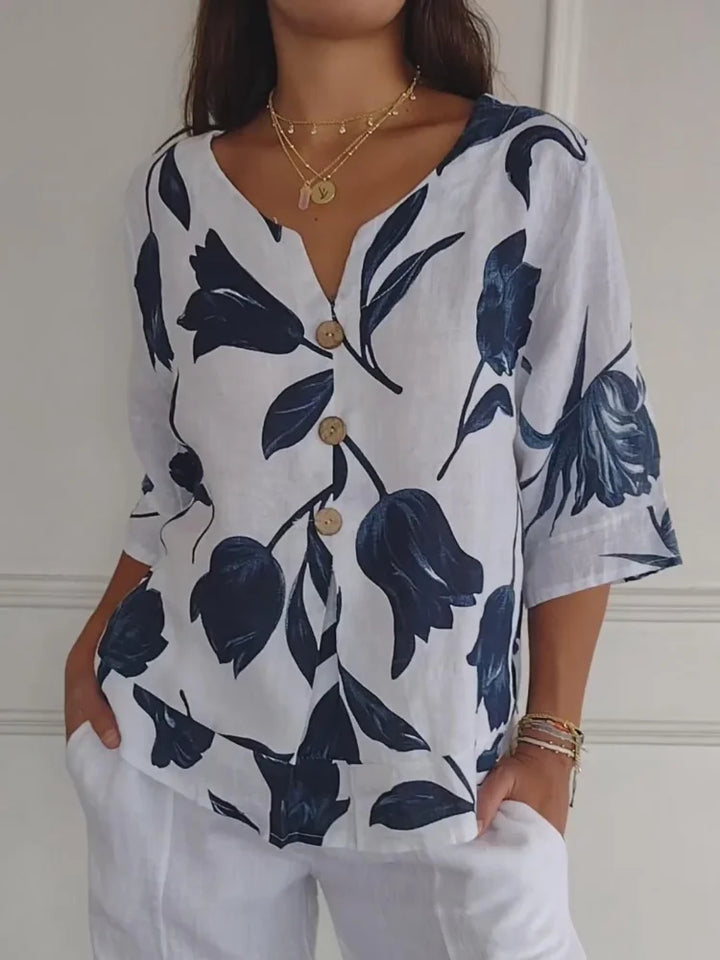 Dahlia - Blossom Print Blouse