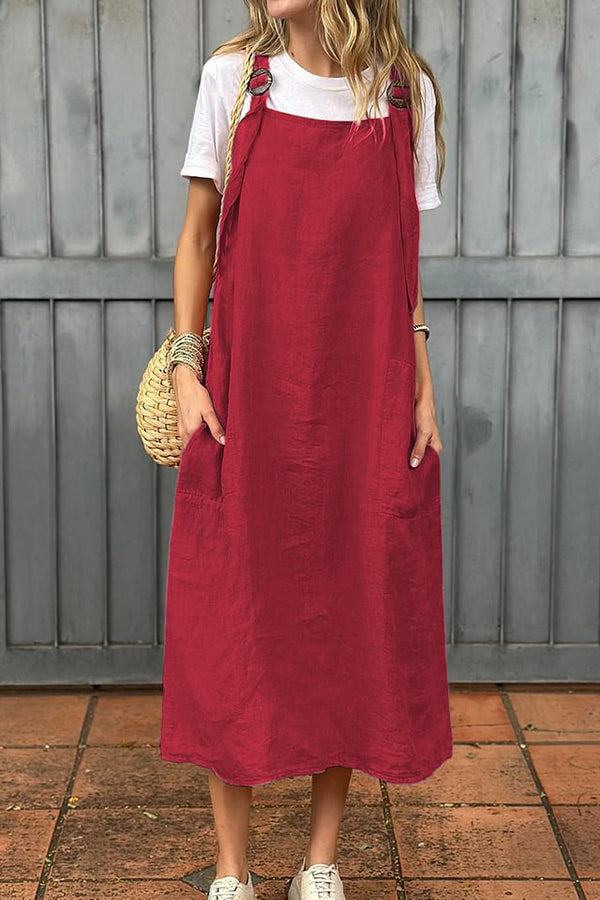 Corvianne™ | Relaxed Linen Midi Dress