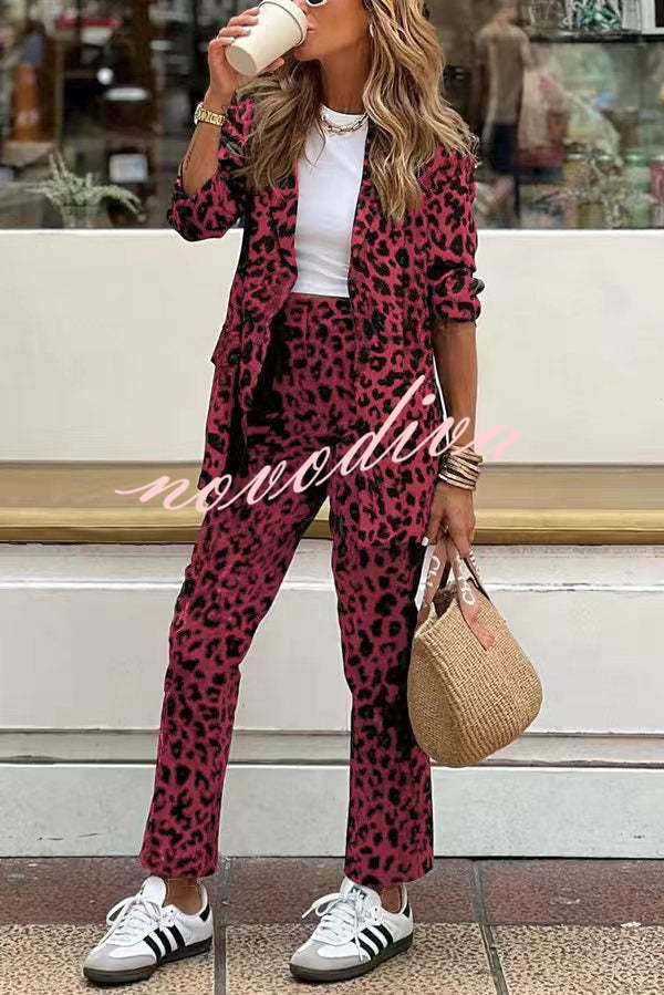 Wild™ | Leopard Blazer & Pants Set