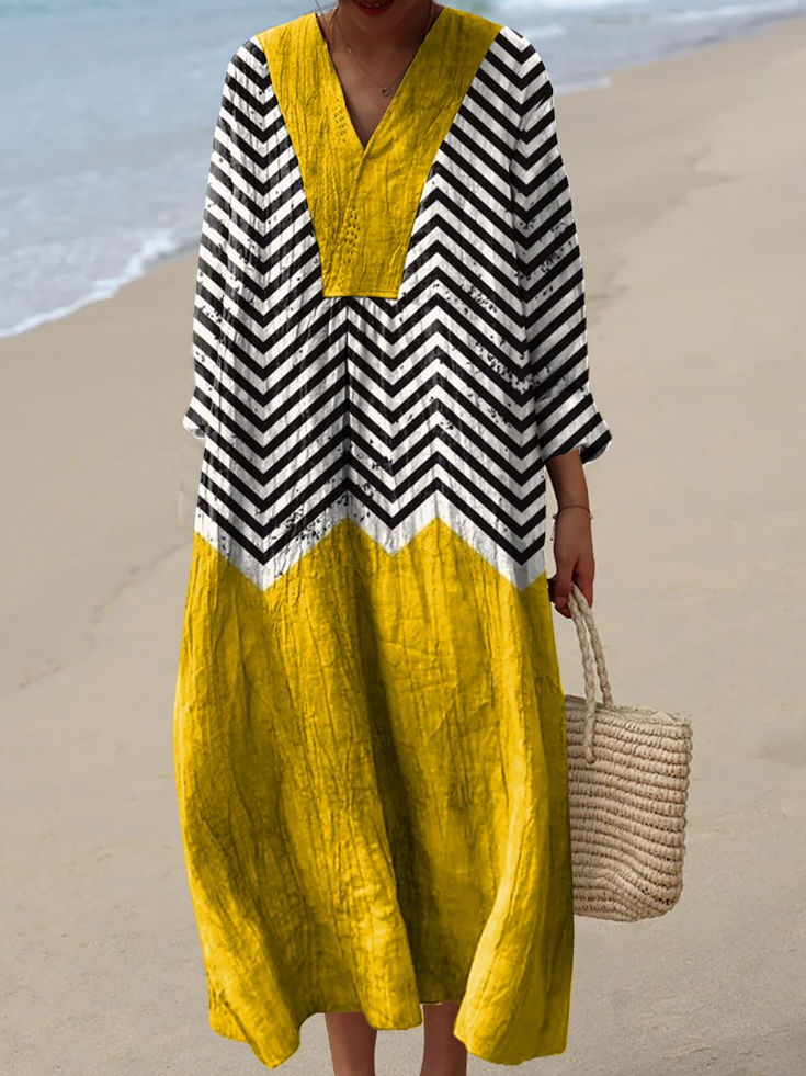 Merit - Irregular Geometric Pattern Dress