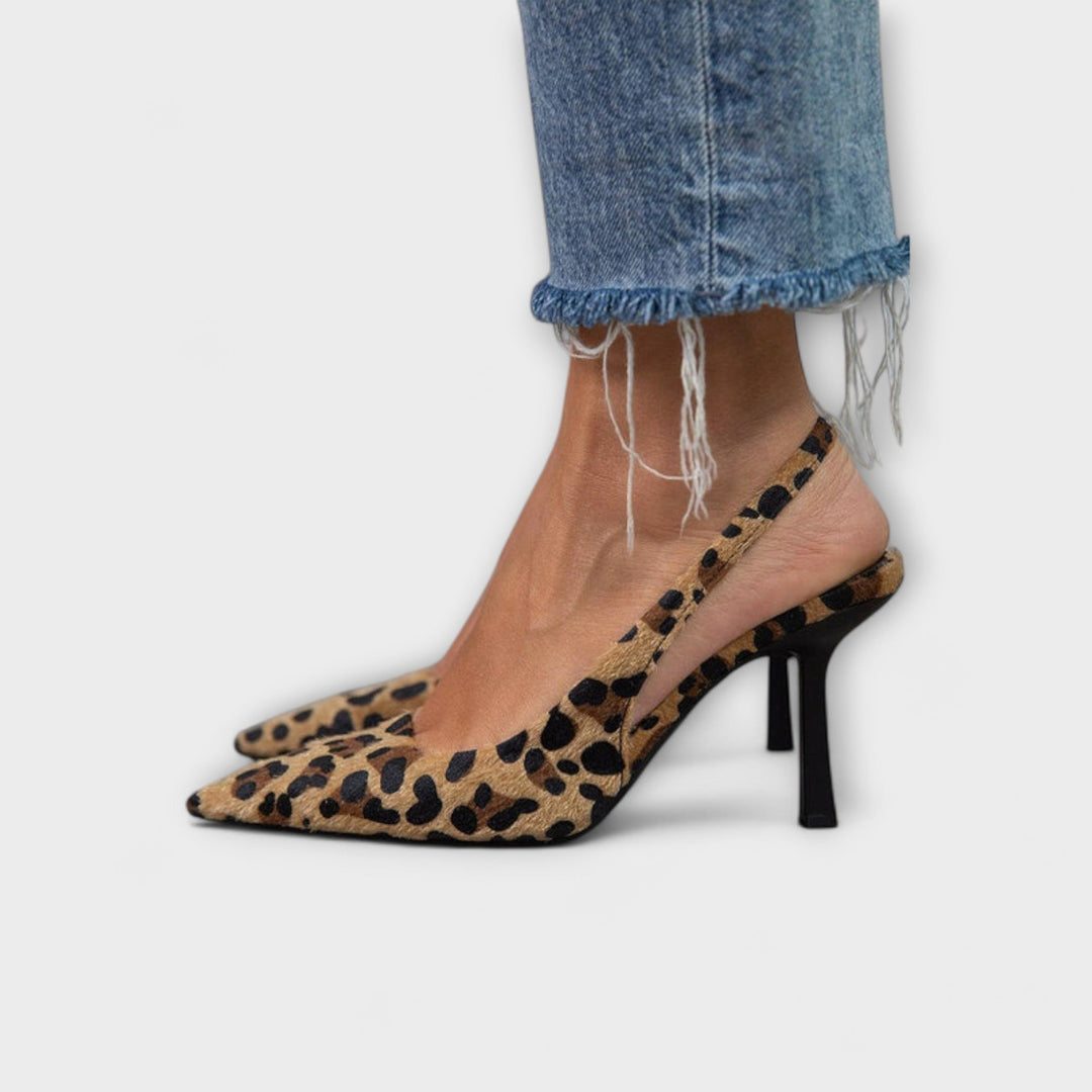 Liorina™ | Chic Leopard Slingback Heels