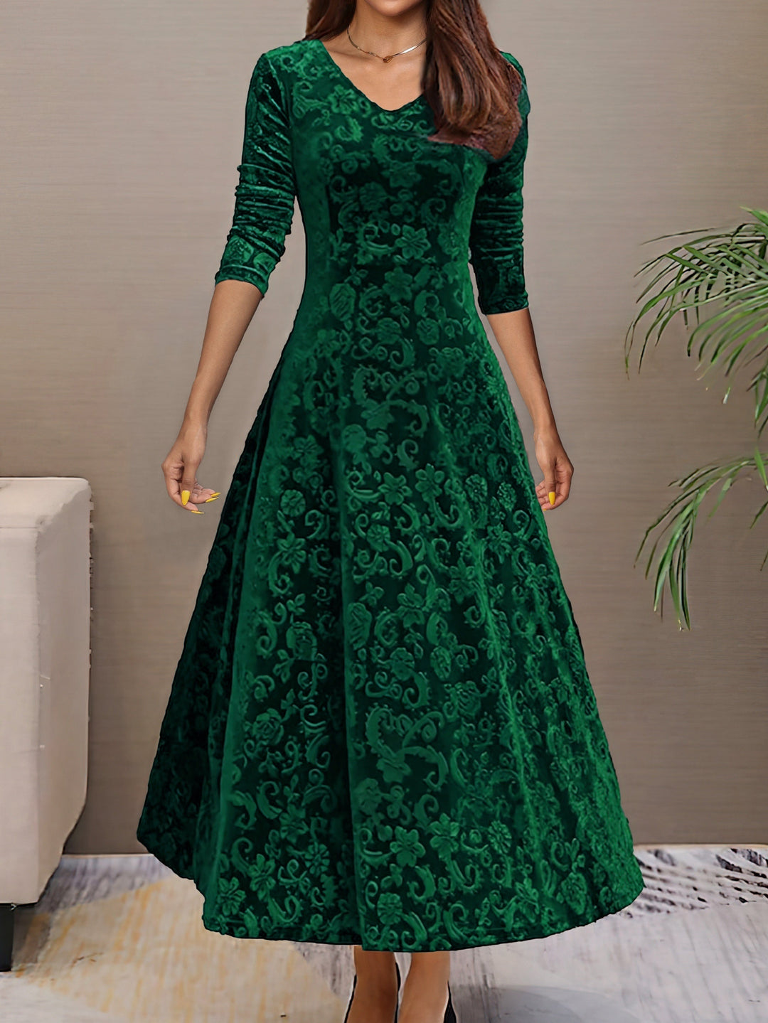 Denise | Holiday Velvet Elegance Dress