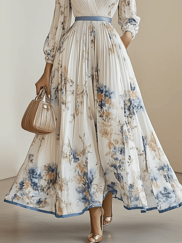 MIRALYN™ | Timeless Floral Pleated Dress