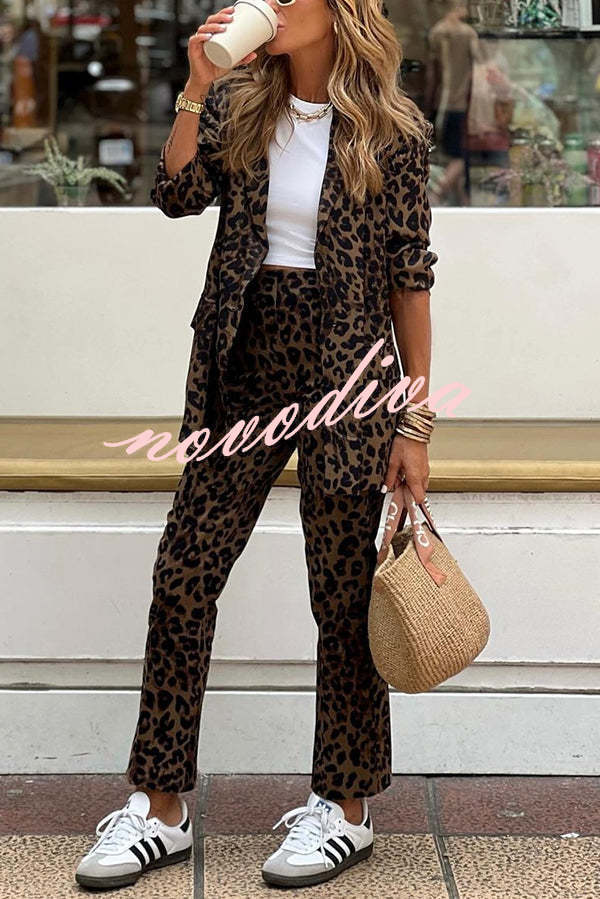 Wild™ | Leopard Blazer & Pants Set