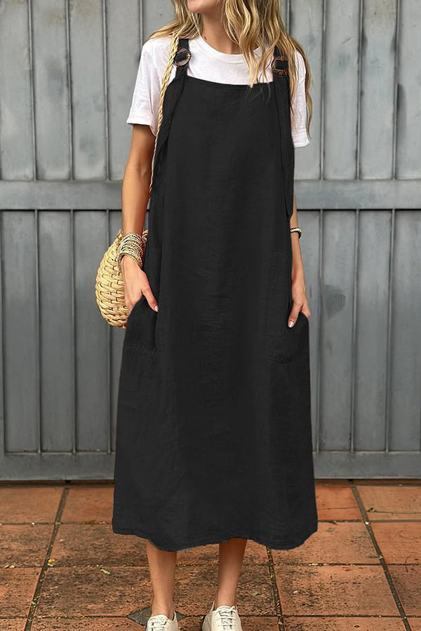 Corvianne™ | Relaxed Linen Midi Dress