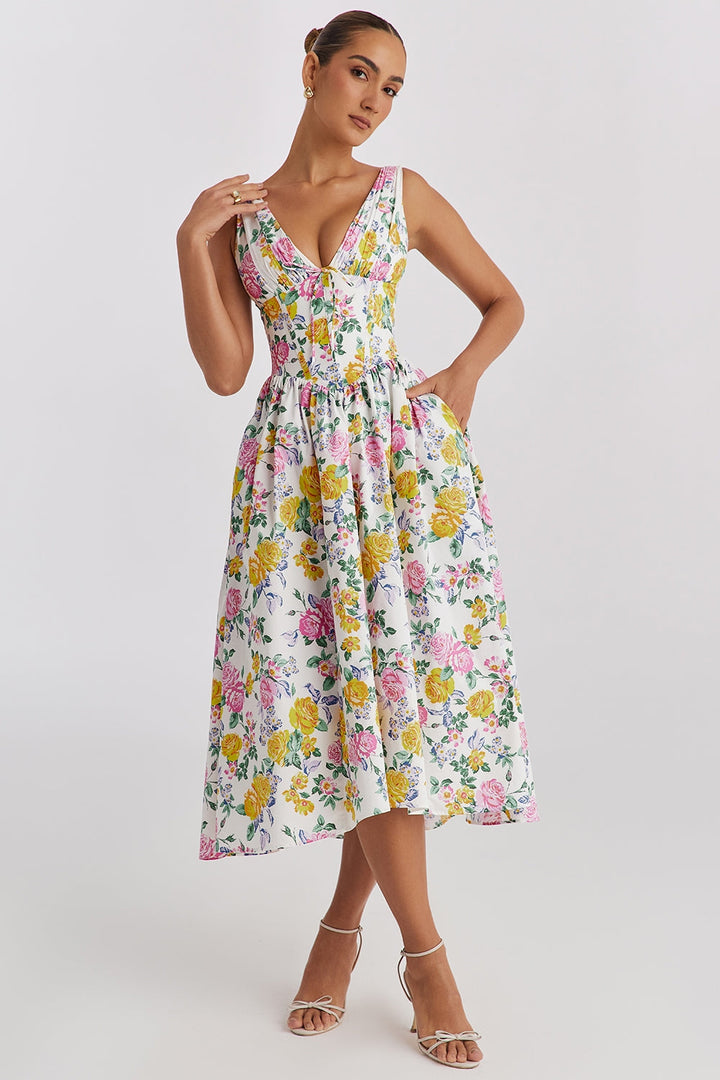 Aeliana - Elegant Flattering Summer Dress
