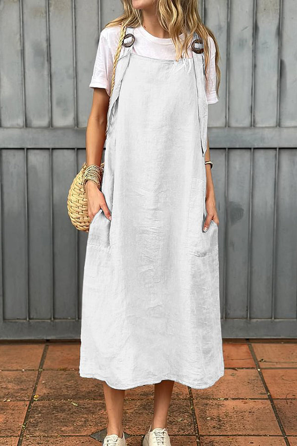 Corvianne™ | Relaxed Linen Midi Dress