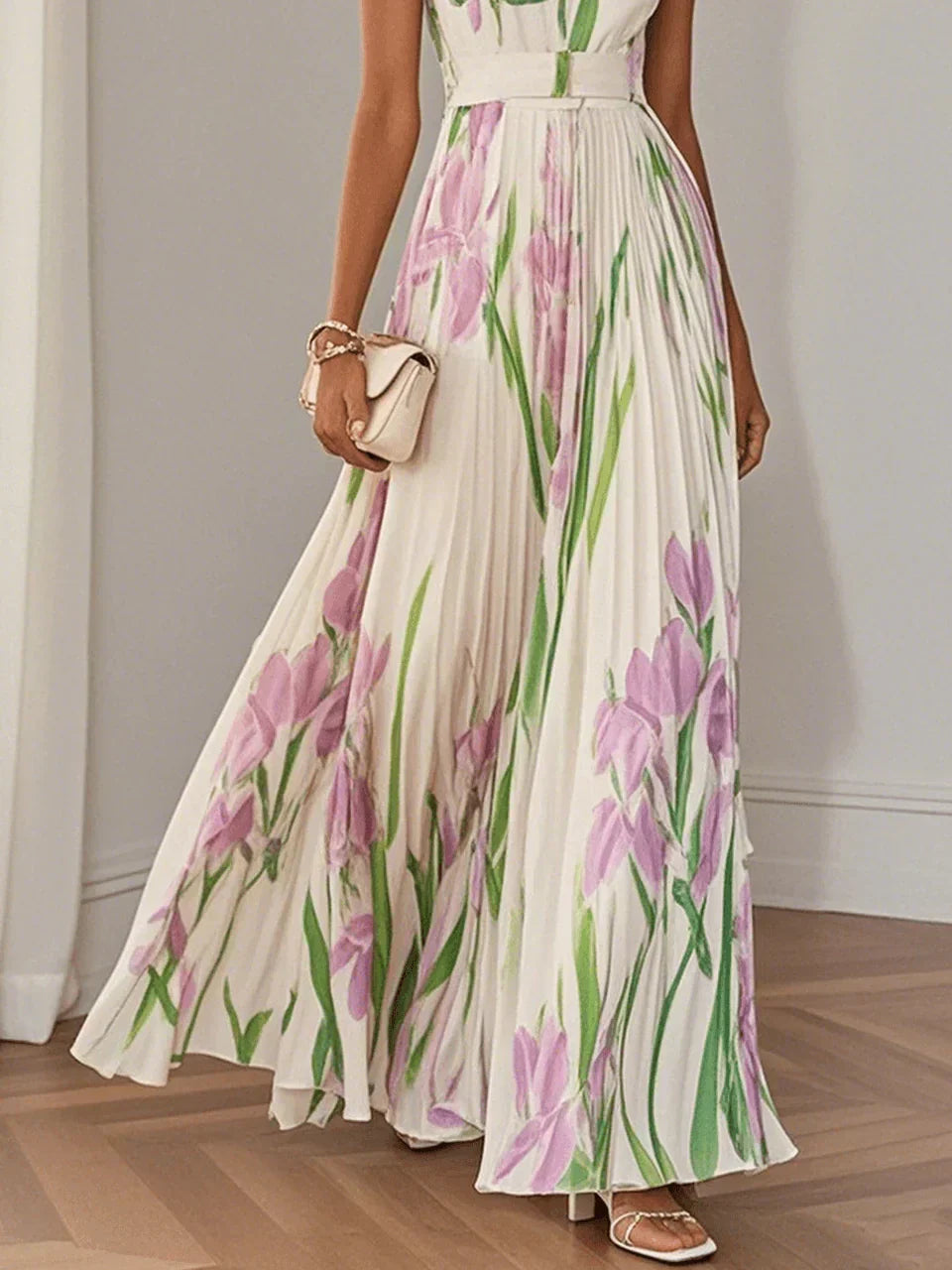 Rayelle™ | Elegant Floral Maxi Dress