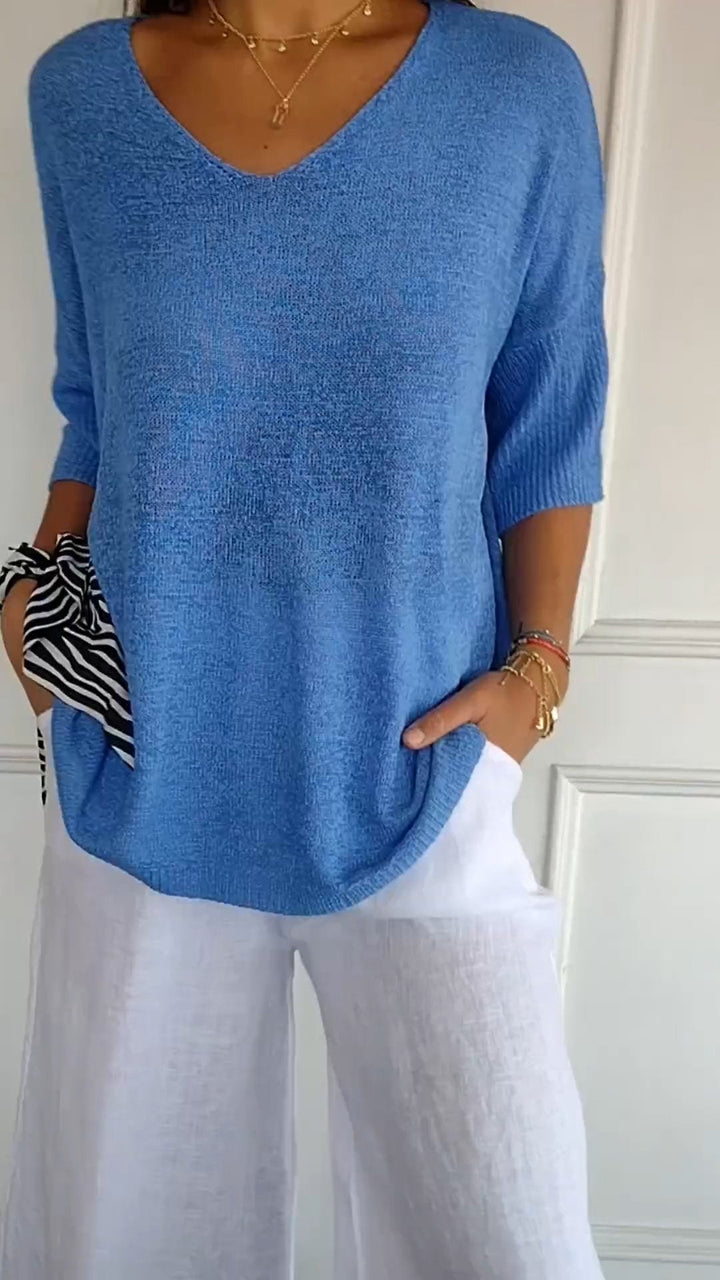 Norvelle™- Timeless V-Neck Top