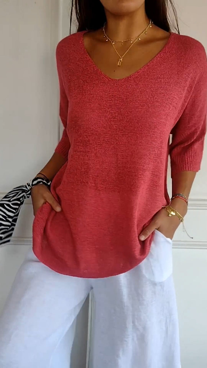 Norvelle™- Timeless V-Neck Top