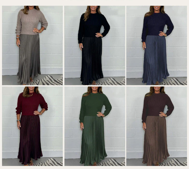 Talina™ | Refined Pleated Dress Set