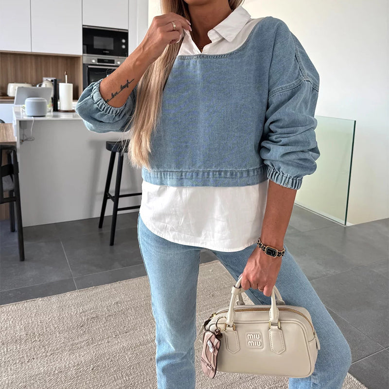 ORLYSSA™ | Casual Edge Denim Set