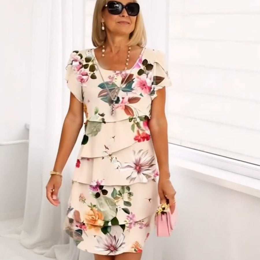 Lyra™ | Graceful Floral Elegance Dress