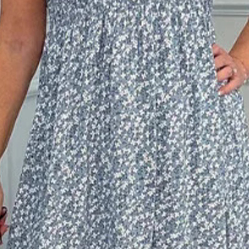 Celya™ | High-Waisted Floral Print Dress