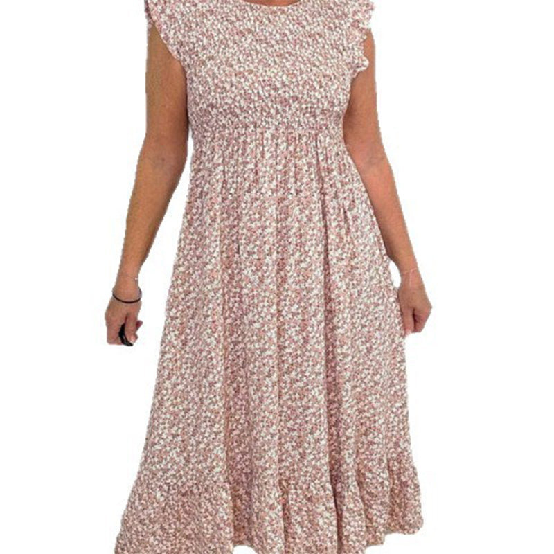 Celya™ | High-Waisted Floral Print Dress