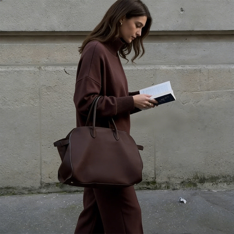 High-Neck Side-Zip Sweatshirt & Pants Set
